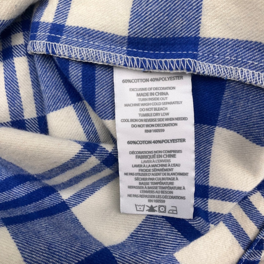 Darius Rucker MLB Shirt Mens Small Blue White Plaid Flannel Stitched NY Mets - Picture 4 of 10
